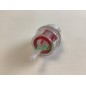 Transparent plastic petrol fuel filter red mesh cartridge