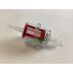 Transparenter Kunststoff-Kraftstofffilter mit rotem Siebeinsatz | NewgardenParts.com