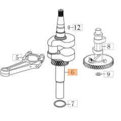 Original OLEOMAC L66151999 Kurbelwelle für G44PK, G44TK, G48TK COMFORT Rasenmäher | NewgardenParts.com