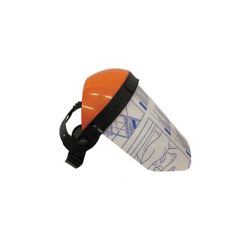 Visera profesional BLUEBIRD de policarbonato, elevable y ajustable.