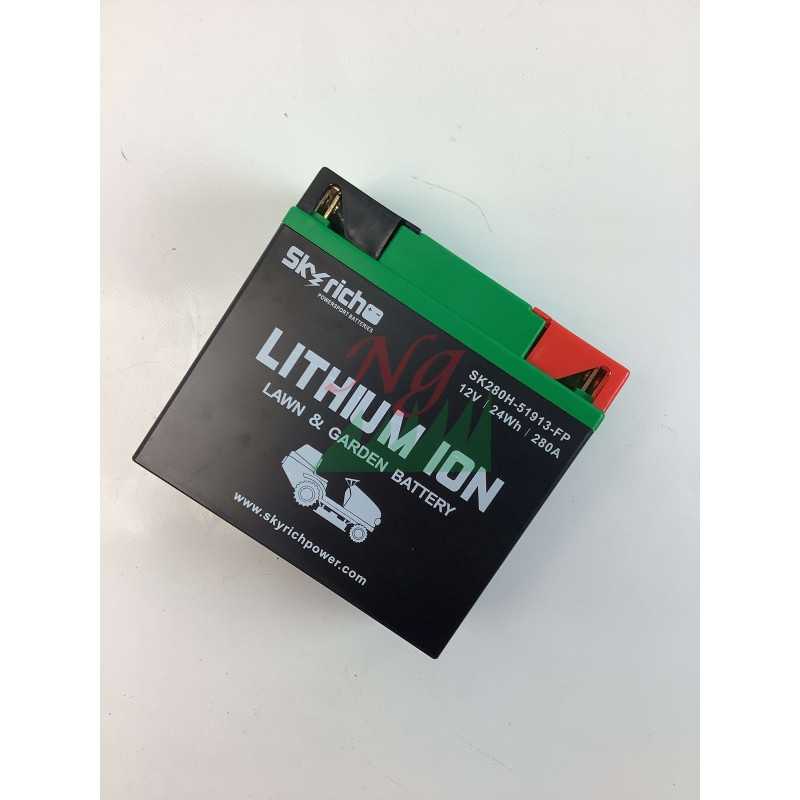 Batteria al litio SKYRICH trattorino tagliaerba capacita' 22Ah tensione 12V leggerissima