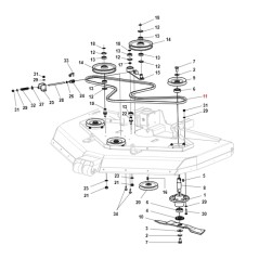 Cinghia piatto trattorino tagliaerba ORIGINALE GIANNI FERRARI 00.17.25.0050 | NewgardenParts.com