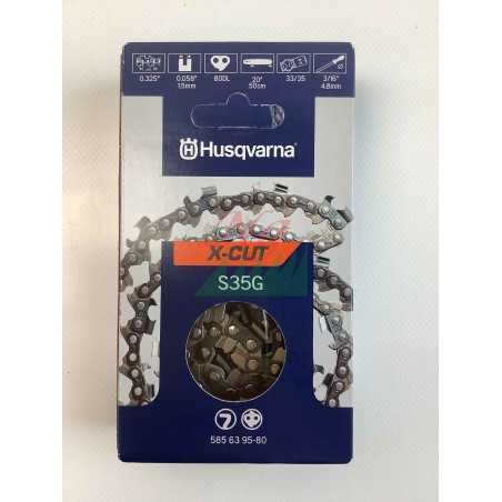 HUSQVARNA X-CUT S35G Kettensägekette, 50 cm Schwert, 0,325 Zoll Teilung, 80 Glieder | NewgardenParts.com