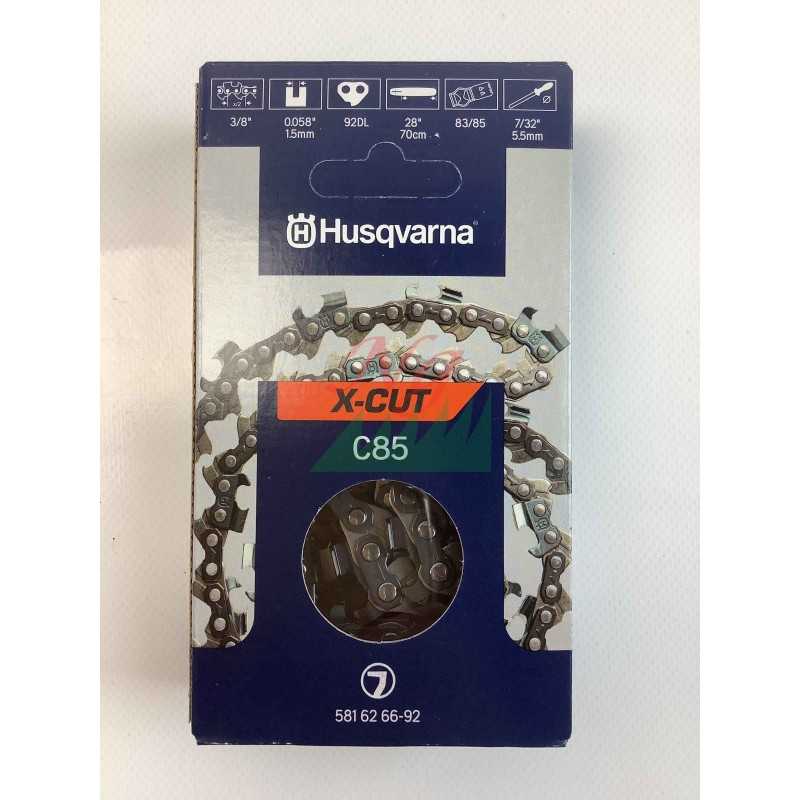 Cadena para motosierra HUSQVARNA X-CUT C85, espada de 70 cm, paso de 3/8", 92 eslabones