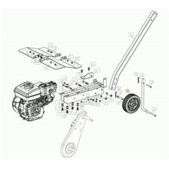 Support wheel for MH155K motor hoe, ORIGINAL OLEOMAC L66151913 | NewgardenParts.com