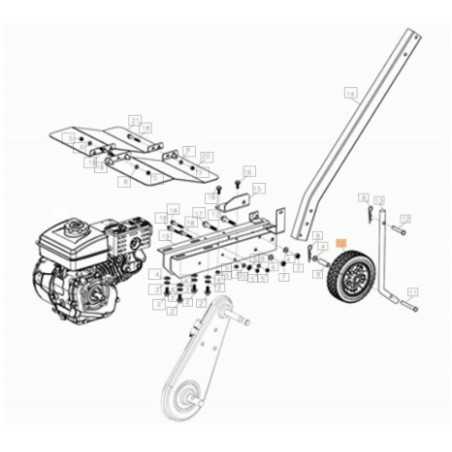 Support wheel for MH155K motor hoe, ORIGINAL OLEOMAC L66151913 | NewgardenParts.com