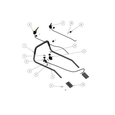 Red Electric Kill Lever + SPM Cable Kawasaki ORIGINAL GRIN PRT-1302