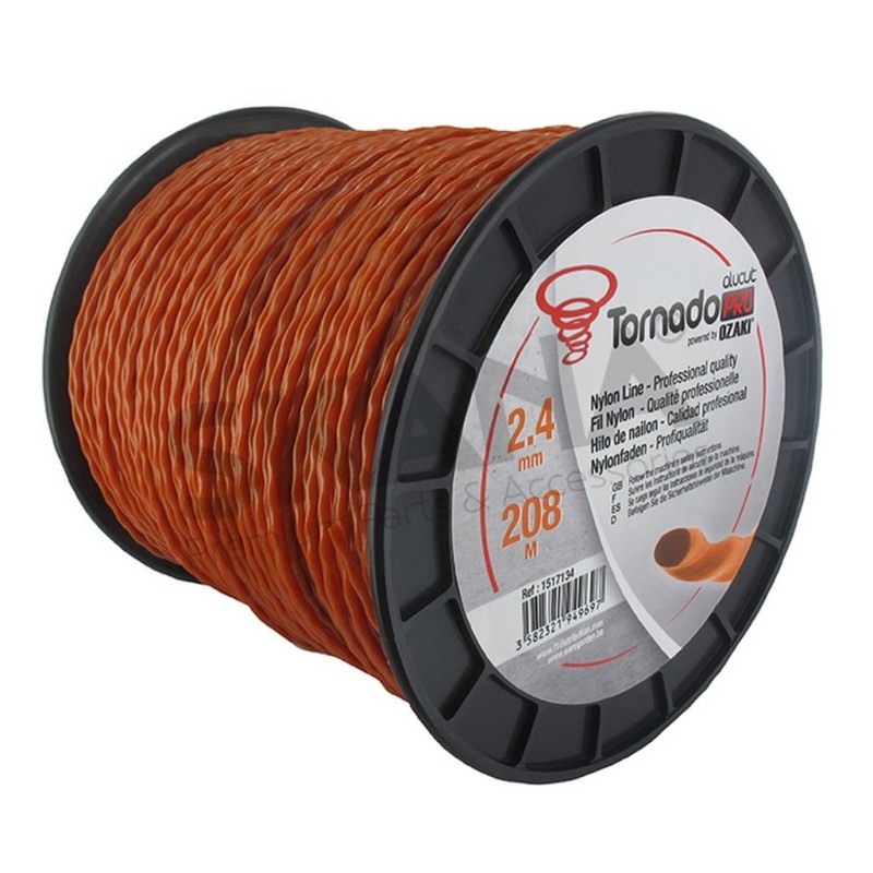 SPOOL TRIMMER LINE 2,4MM RIF 1517134 COMPATIBLE TORNADO