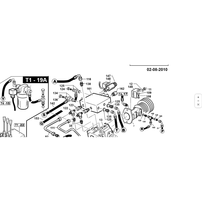 Bloc de soupapes pour transmission T1W-T4 ORIGINAL KUBOTA GIANNI FERRARI 00.41.00.3240