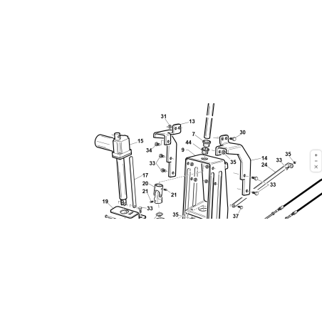 ATTUATORE LINEARE PP041.0028-PIATTO ORIGINALE KUBOTA GIANNI FERRARI 00777801800