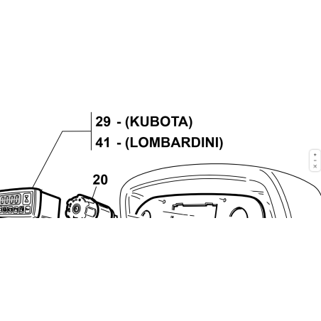 ORIGINAL LOMBARDINI-DAIHATSU D KUBOTA GIANNI FERRARI CONTROL UNIT KIT 95599000209