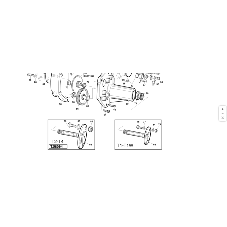 Arbre à bride 5 trous pour réducteur avant 4ème série ORIGINAL KUBOTA GIANNI FERRARI 01.40.00.4390