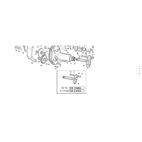 Albero flangiato x ridutt.ant.3°serie T1 ORIGINALE KUBOTA GIANNI FERRARI 01.40.00.0302