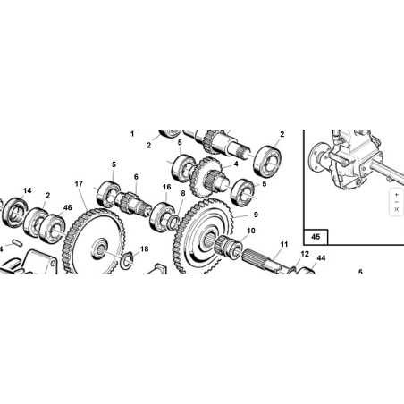 ALBERO PIGNONE Z12 ORIGINALE KUBOTA GIANNI FERRARI 95303170008