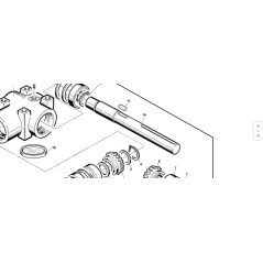 Eje tensor de 90° con acoplamiento de bomba GF original Kubota 00777305102 | NewgardenParts.com