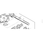 Eje tensor de 90° con acoplamiento de bomba GF original Kubota 00777305102