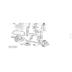 KUBOTA GIANNI FERRARI PV95097110000 ESSIEU COMPLET PEINT À 4 ROUES | NewgardenParts.com