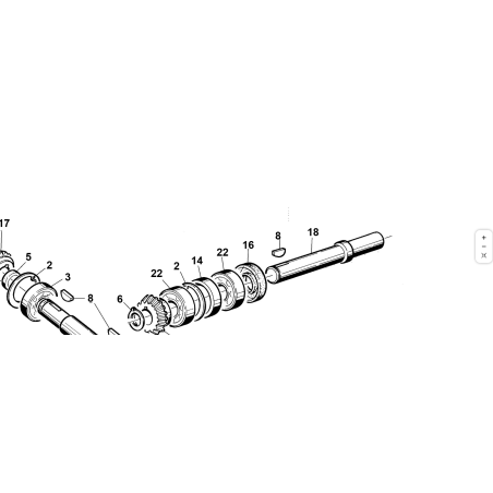 ARBRE LISSE ORIGINAL KUBOTA GIANNI FERRARI 00777305405