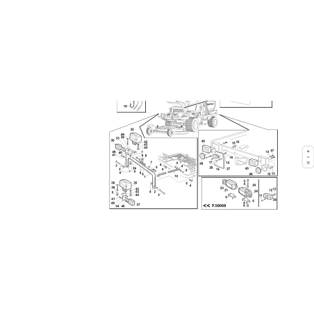 Original Kubota T4 headlight support arch GF 01.50.00.5910