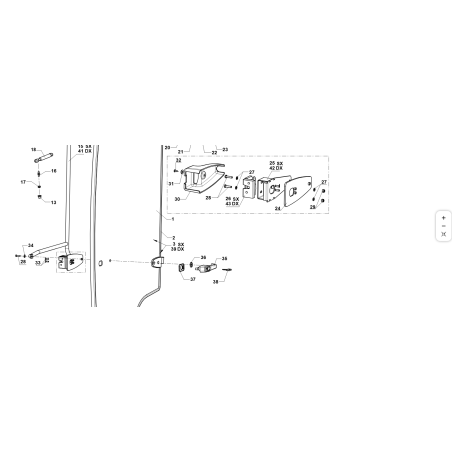 BLOCCHETTO INTERNO SERRATURA SX ORIGINALE KUBOTA GIANNI FERRARI 95187100093