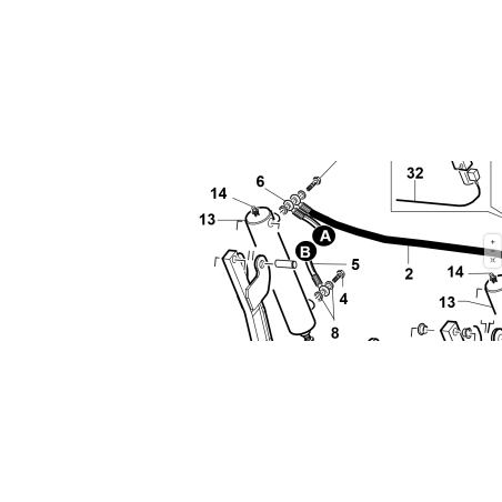 Vérin de levage GTS pré-assemblé d'origine KUBOTA GIANNI FERRARI 92007101000