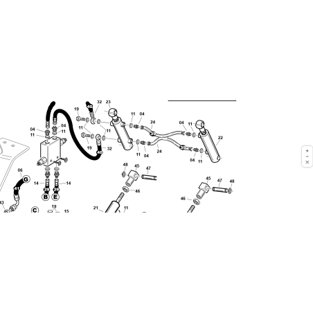 Cilindro ribaltamento cesto d.e.35.20.14 ORIGINALE KUBOTA GIANNI FERRARI 00.58.00.0027