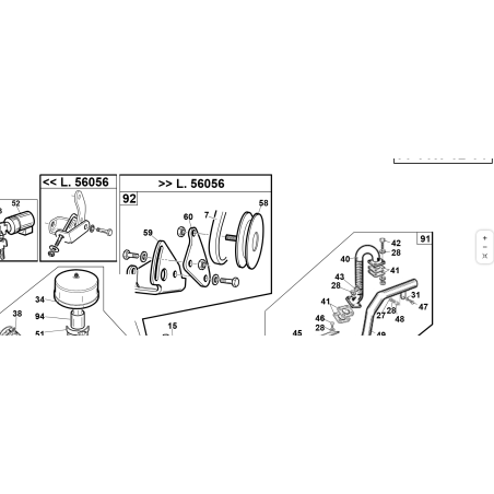Brazo tensor de correa K.1105-1505 ORIGINAL KUBOTA GIANNI FERRARI 00.55.01.0712