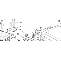 APOYABRAZOS IZQUIERDO ASIENTO COMFORT GT ORIGINAL KUBOTA GIANNI FERRARI 95599000065 | NewgardenParts.com