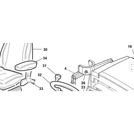 ACCOUDOIR GAUCHE SIÈGE CONFORT GT ORIGINAL KUBOTA GIANNI FERRARI 95599000065