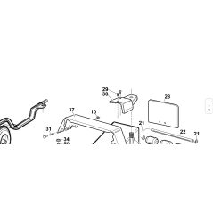 ORIGINAL KUBOTA GIANNI FERRARI 95566110004 RASENMÄHERDECK HINTERE ABDECKUNG | NewgardenParts.com