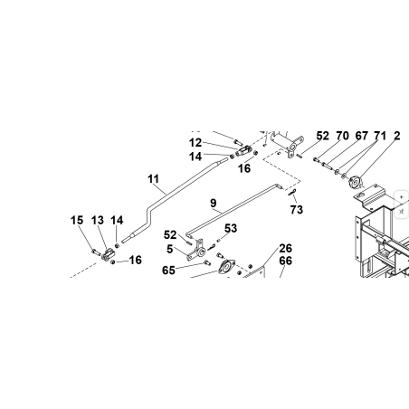 Barra elevadora de plataforma original KUBOTA GIANNI FERRARI 93400423336 SRZ170