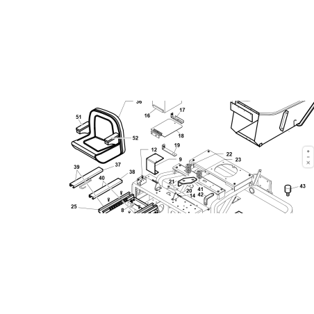 BRACCIOLO SEDILE SEAT TOP200 SX ORIGINALE KUBOTA GIANNI FERRARI 95599000034