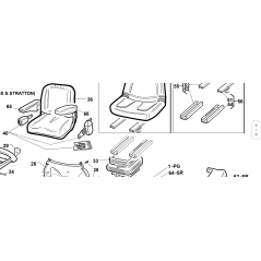 BRACCIOLO SX SEDILE COMFORT PG ORIGINALE KUBOTA GIANNI FERRARI 95599000035