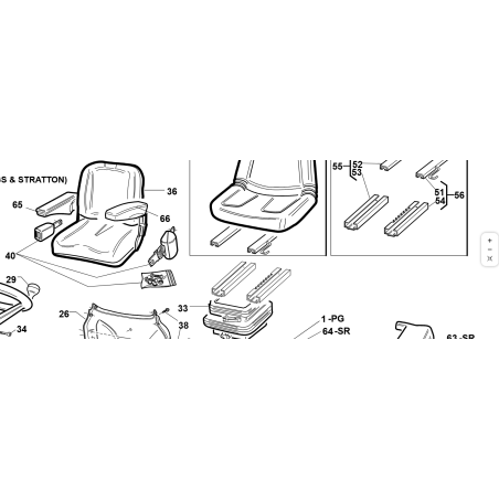 BRACCIOLO SX SEDILE COMFORT PG ORIGINALE KUBOTA GIANNI FERRARI 95599000035