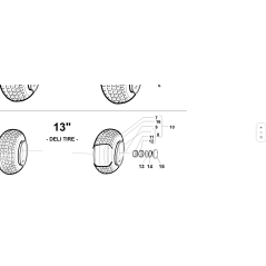 WHEEL RIM 3.75X6 ORIGINAL KUBOTA GIANNI FERRARI 92003110001