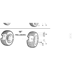 WHEEL RIM 5.75X8 (4 HOLES Ø100) ORIGINAL KUBOTA GIANNI FERRARI 87001170001