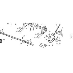 BLOCAGE D'ARBRE GAUCHE ORIGINAL KUBOTA GIANNI FERRARI 95500000034