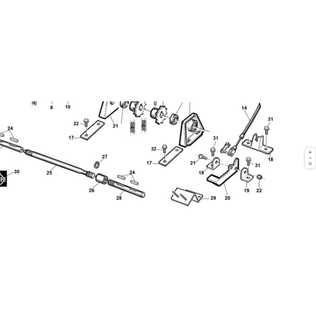 BLOCAGE D'ARBRE GAUCHE ORIGINAL KUBOTA GIANNI FERRARI 95500000034