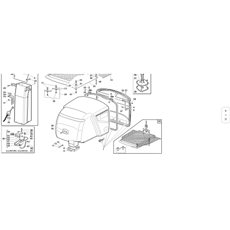 ORIGINAL KUBOTA GIANNI FERRARI 95401000006 ZNT KORB DECKEL STÜTZSTANGE