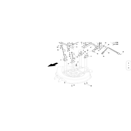 Accouplement plat côté droit d'origine KUBOTA GIANNI FERRARI 89001220009