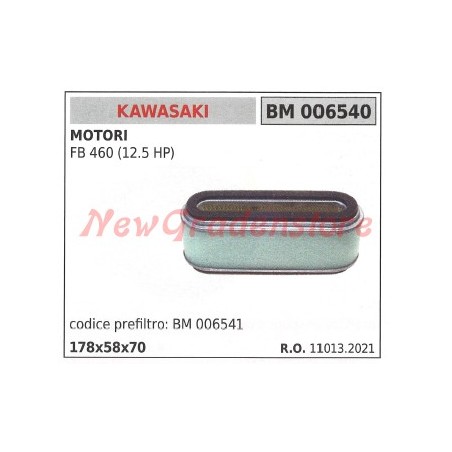 Filtro aria KAWASAKI motore FB 460 (12.5 HP) 006540 | NewgardenParts.com