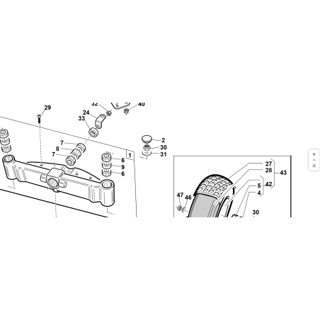 CAPPELLOTTO MOZZO ASSALE POSTERIORE ORIGINALE KUBOTA GIANNI FERRARI 94500000095