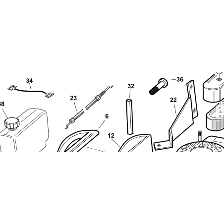 CÂBLE D'ACCÉLÉRATEUR COMPLET D'ORIGINE HONDA KUBOTA GIANNI FERRARI 95561000003