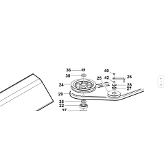 ANGLE DE RETENUE DE COURROIE D'ORIGINE KUBOTA GIANNI FERRARI ZNT 89001220001