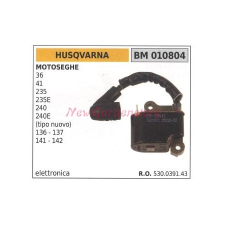 Bobine accensione HUSQVARNA per motoseghe 36 41 235 235E 240 240E 136 137 141 142 016063 | NewgardenParts.com