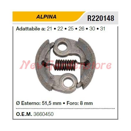 Frizione ALPINA per decespugliaore 21 22 25 26 30 31 R220148 3660450 | NewgardenParts.com