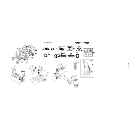 ORIGINAL MIN-MAX-AUFKLEBER KUBOTA GIANNI FERRARI 00555200127