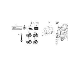 AUTOCOLLANT RÉSINE « GSM 155 » ORIGINAL KUBOTA GIANNI FERRARI 00555200261