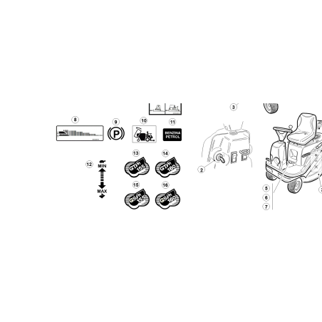 AUTOCOLLANT RÉSINE « GSM 155 » ORIGINAL KUBOTA GIANNI FERRARI 00555200261