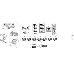 AUTOCOLLANT EN RÉSINE « SR 280 D » ORIGINAL KUBOTA GIANNI FERRARI 00555200270